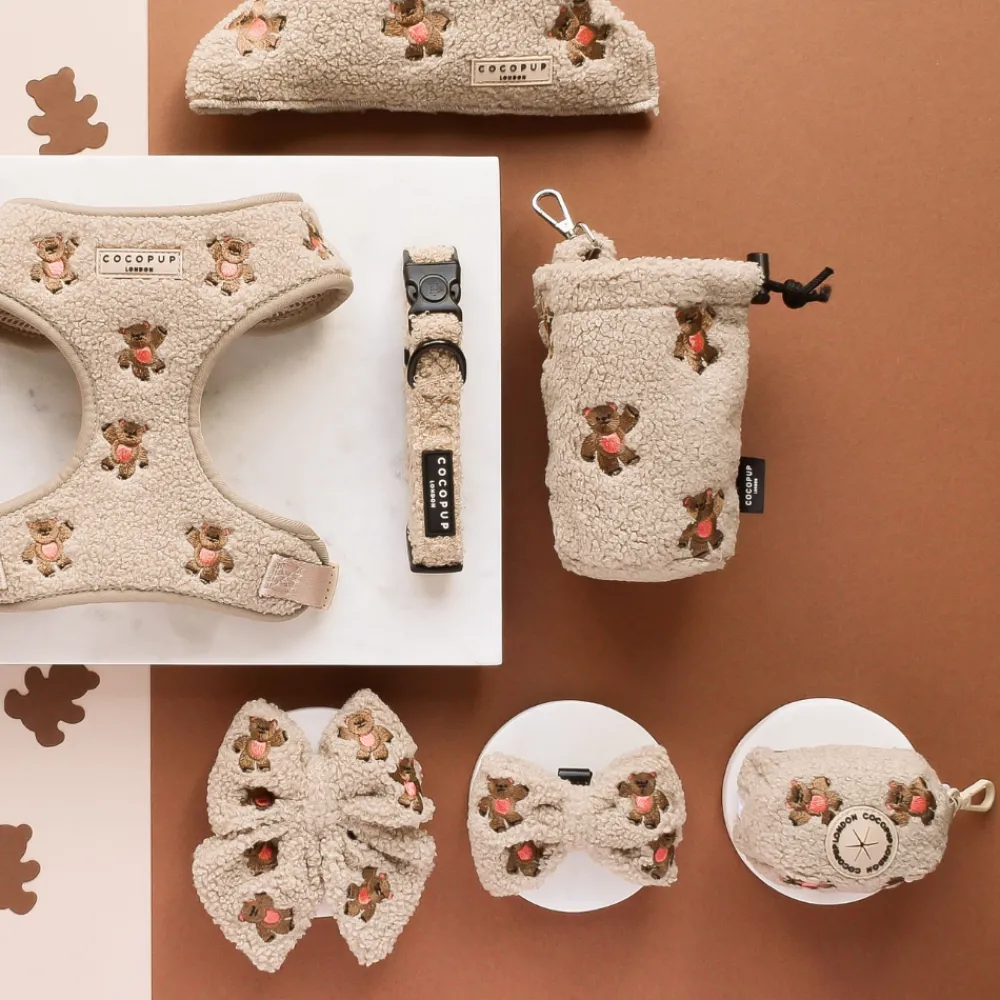 Cocopup Poop Bag Holders | Poop Bag Holders-Theo Embroidered Teddy Poop Bag Holder