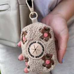 Cocopup Poop Bag Holders | Poop Bag Holders-Theo Embroidered Teddy Poop Bag Holder