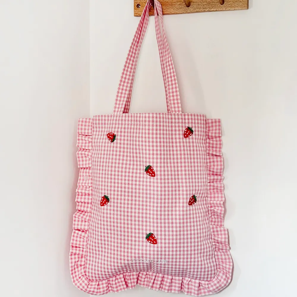 Cocopup Tote Bags-Tote Bag by Coconut Lane - Strawberry Picnic Pup