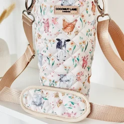 Cocopup Tumbler Carry Cases-Tumbler Carry Case - Quilted Farmyard Friends