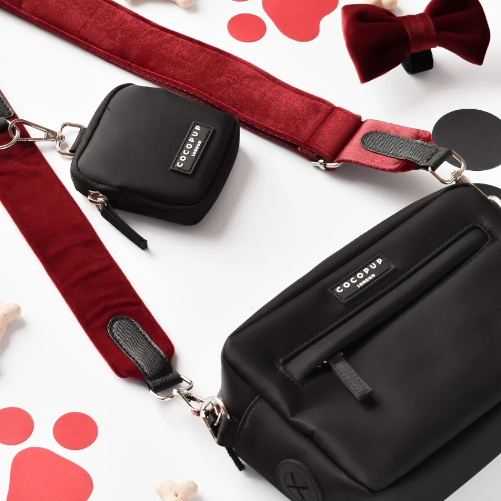Cocopup Bag Straps-Velvet Bag Strap - Berry Red