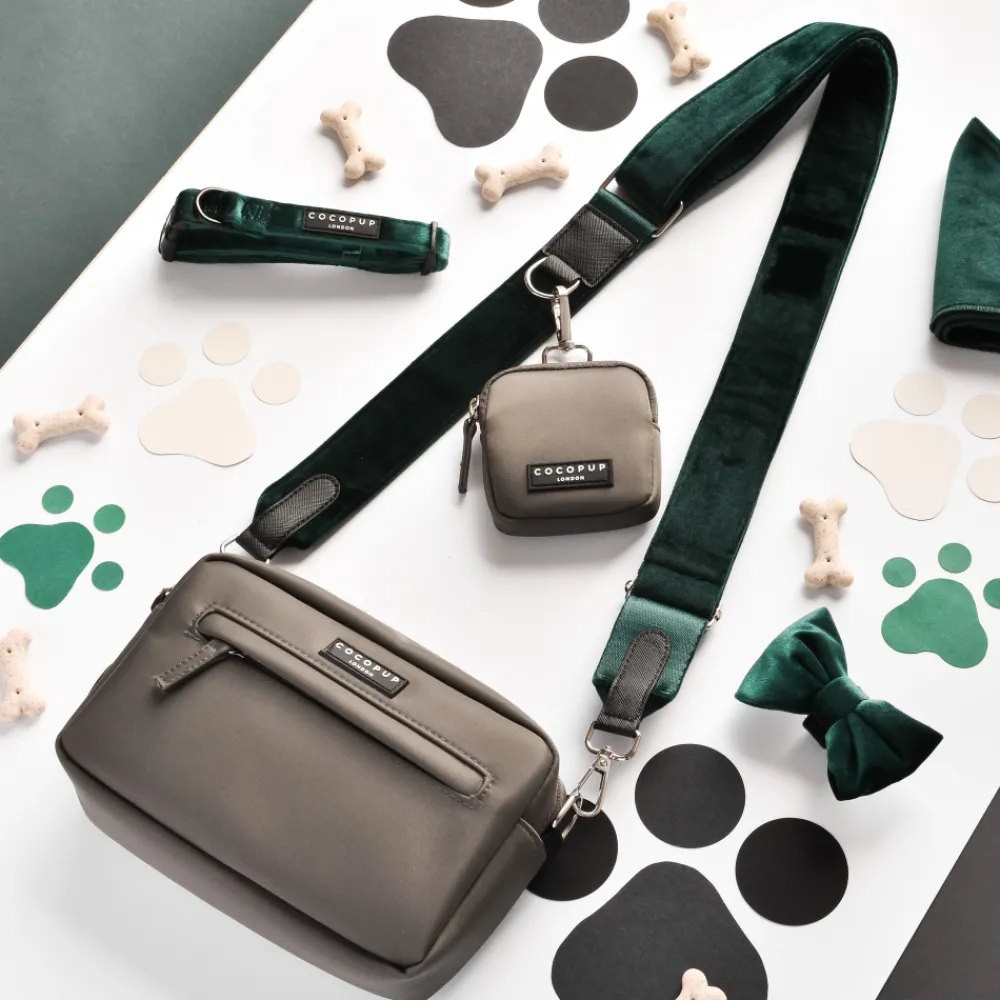 Cocopup Bag Straps-Velvet Bag Strap - Forest Green